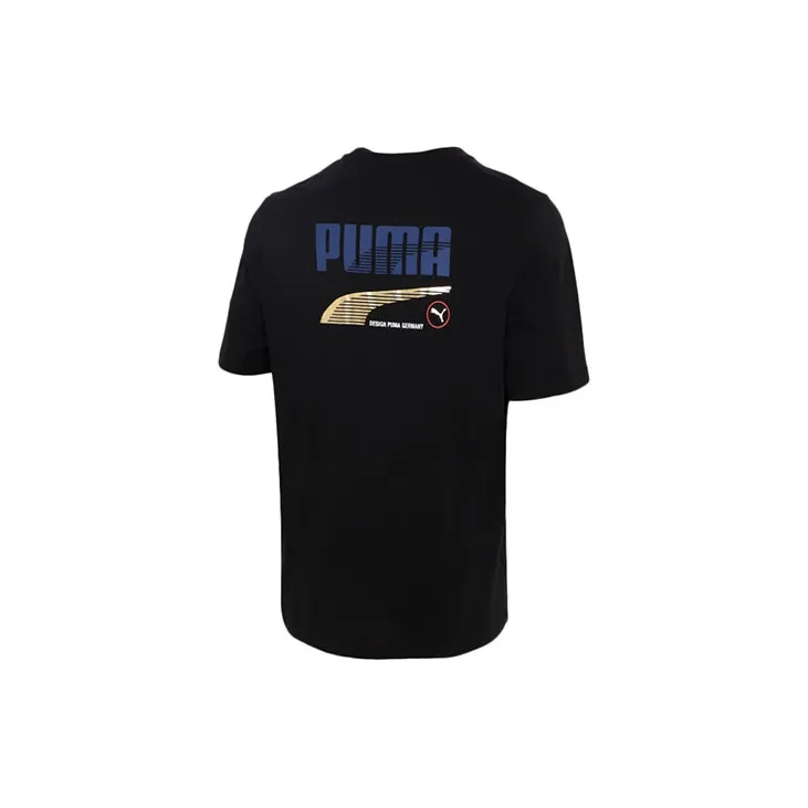PUMA Drop Shoulder Sleeve T Shirt Men's Black-1
