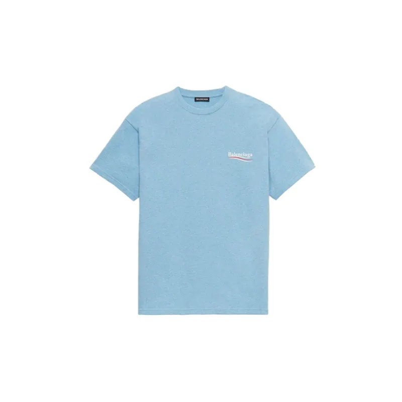 Balenciaga T Shirt Men's Carolina Blue-6