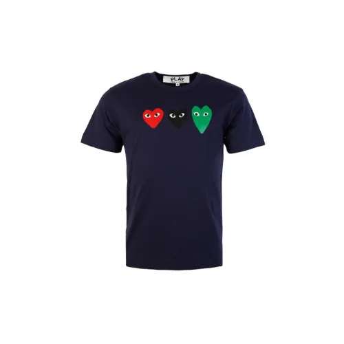 CDG Play Multi Heart T-shirt Navy