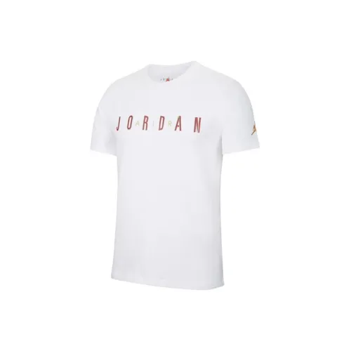 Jordan T-Shirts Men White/Metallic Gold