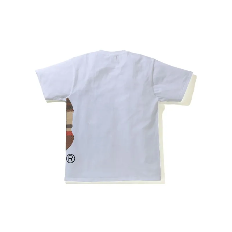 Bape Check Side Big Ape Head Tee-5
