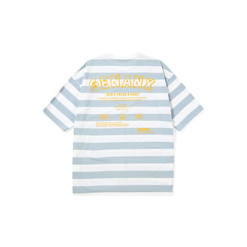 GENANX Straight Elbow Length Sleeved T Shirt Unisex-1