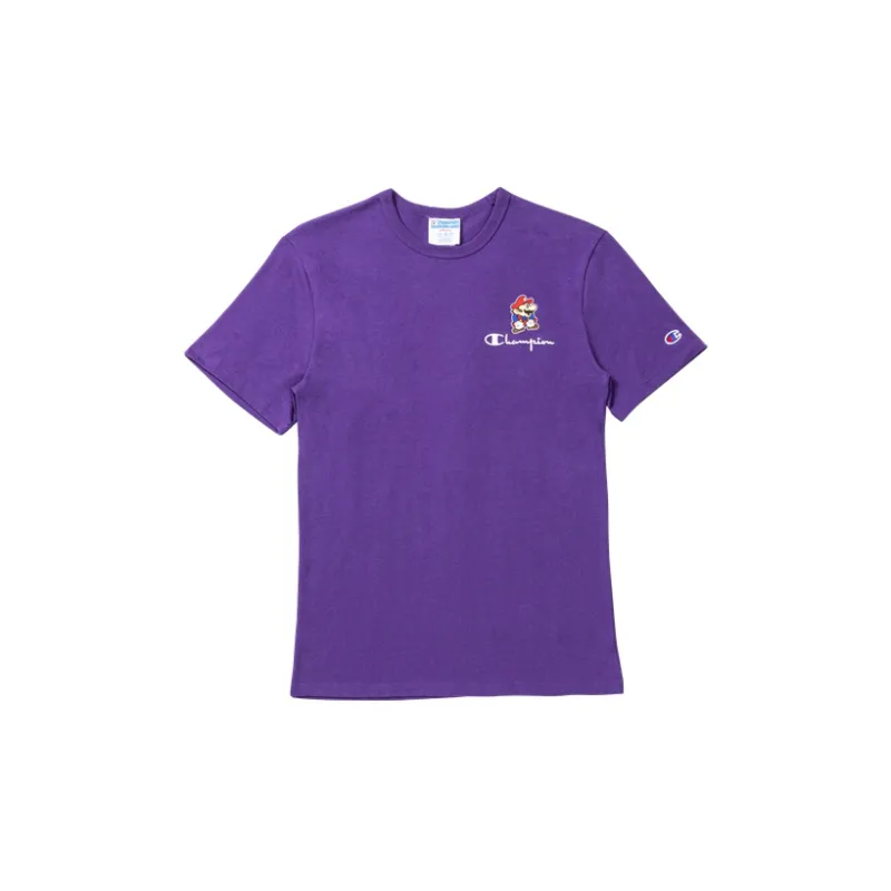 Champion x Super Mario Bros T Shirt Unisex Purple US Version-1