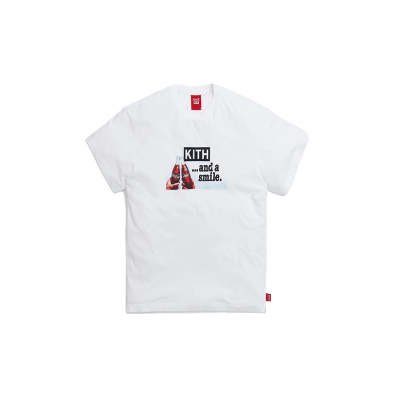 Kith authentic X Coca Cola multi colored oversized white graphic unisex tee shirt