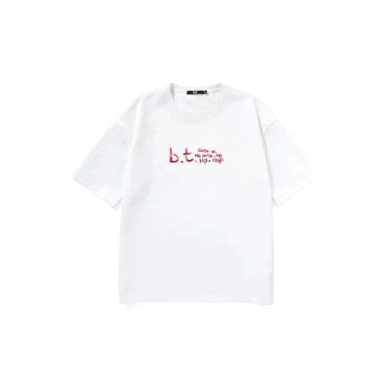 Bt Other Elbow-Length Sleeved T-Shirt Unisex White-1