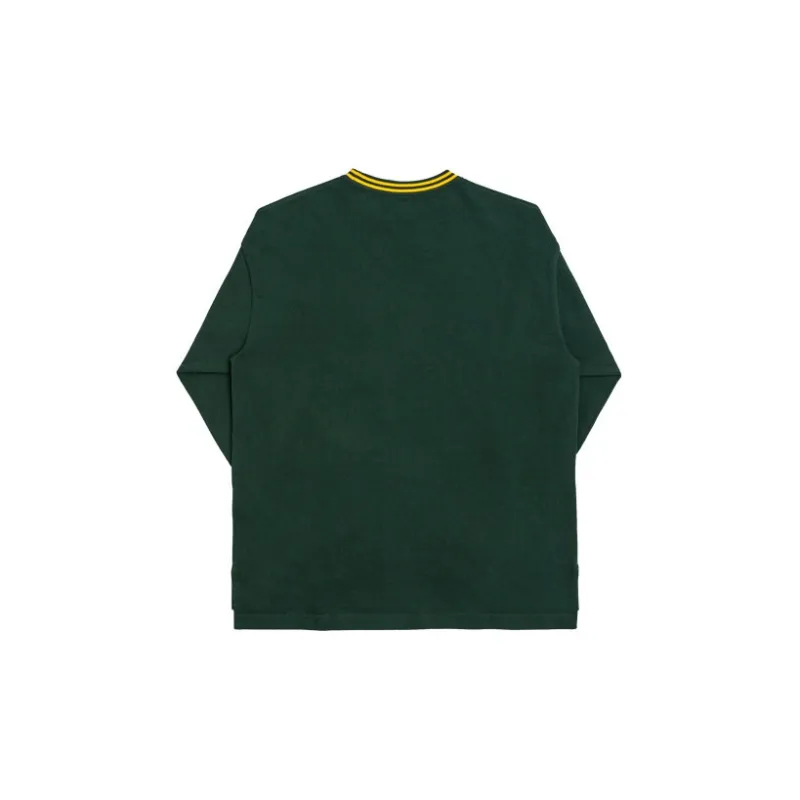 Champion Straight Long-Sleeved T-Shirt Japan Version Unisex Dark Green-1