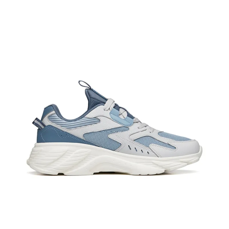 Anta Running Collection Cushioned Anti-Slip Wear-Resistant Breathable Lightweight Low-Top Running Shoes Men's Gray Blue-1