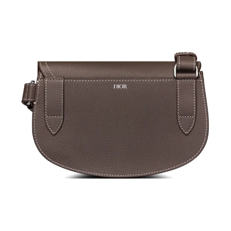 DIOR Grain Calfskin One Shoulder Crossbody Fanny Pack Men's Ebony Black-3