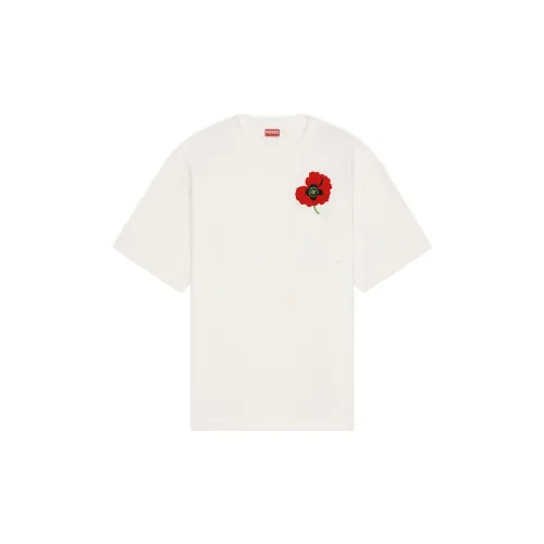 KENZO Nigo Drop4 POPPY Flower T-Shirts Men White