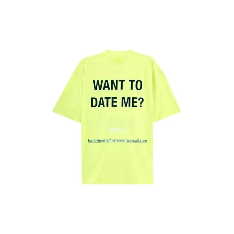 Vetements T-Shirts Men Yellow-1