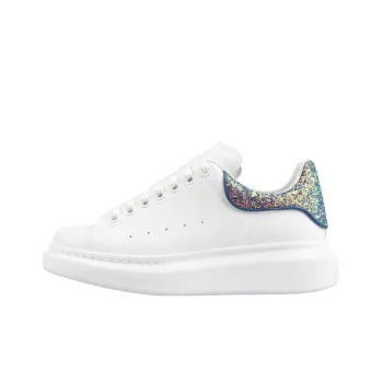 Alexander McQueen Oversized Sneaker 'White Petrol Blue Glitter' Women's