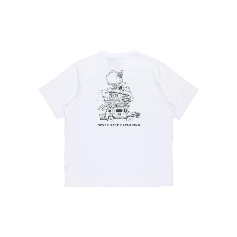 THE NORTH FACE Camping T Shirts Unisex White-1