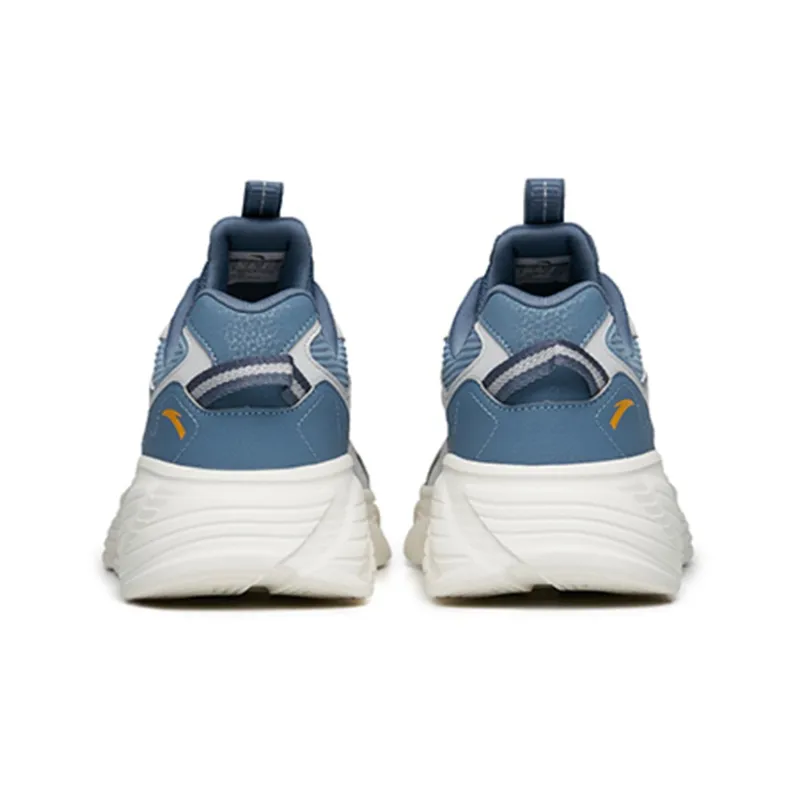 Anta Running Collection Cushioned Anti-Slip Wear-Resistant Breathable Lightweight Low-Top Running Shoes Men's Gray Blue-3