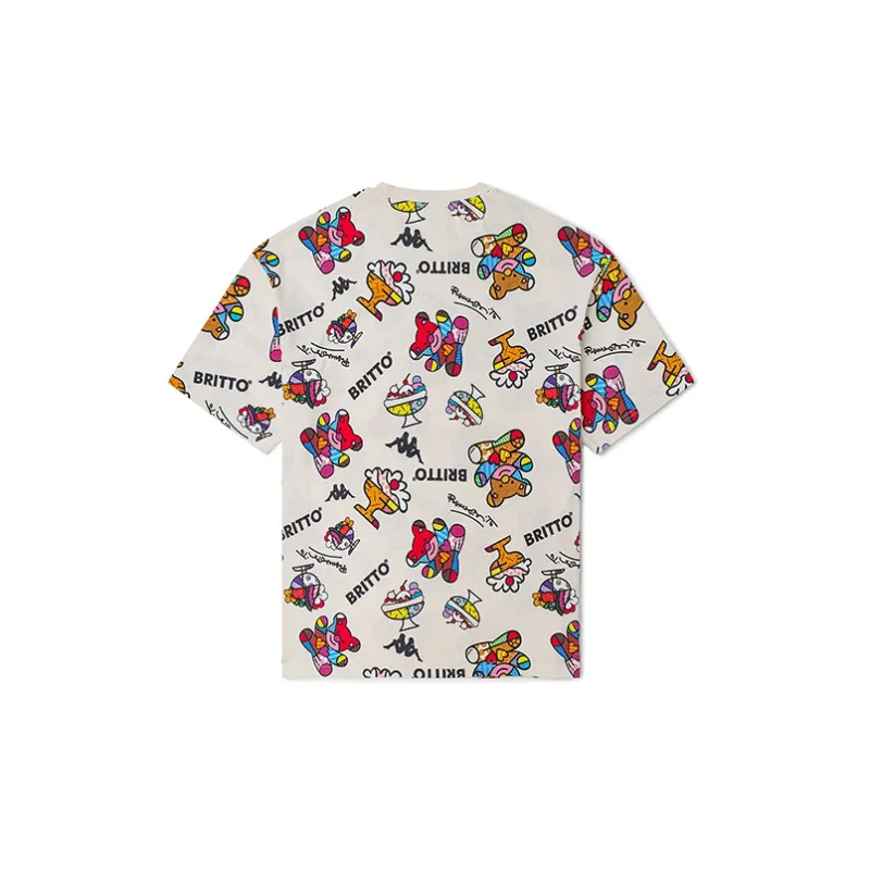 Kappa Britto Straight T-Shirt Unisex White-1