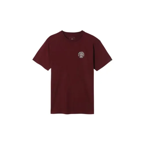 Vans Checker Circle T-Shirts Men Brown Red