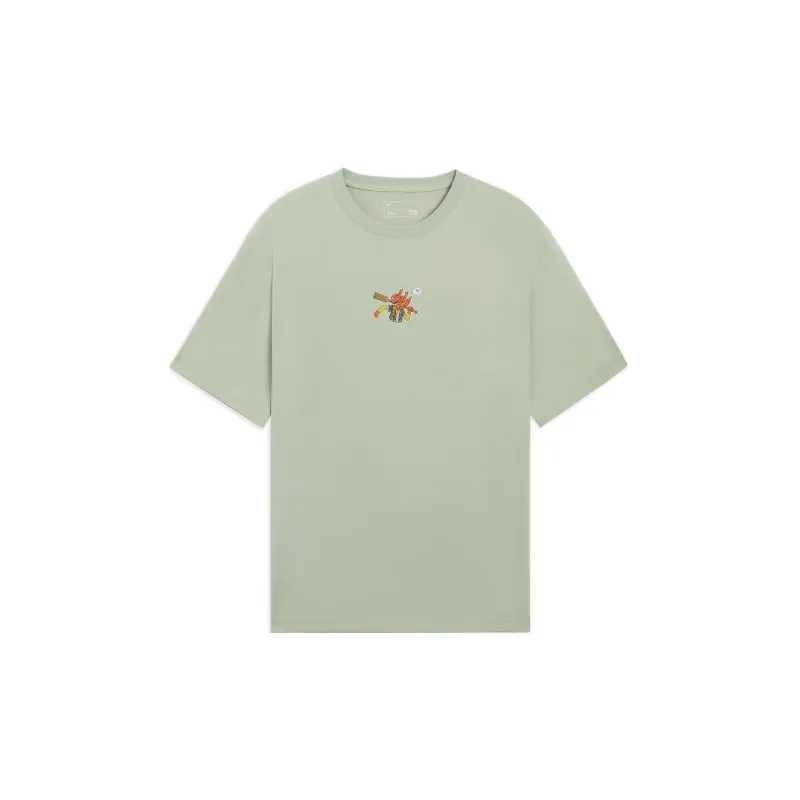 LiNing Sports Life Collection T Shirt Men's Desert Green-1