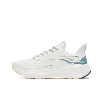 Erke Cushioning Anti Slip And Wear Resistant Breathable Rebound Low Top Running Shoes Women's White Green