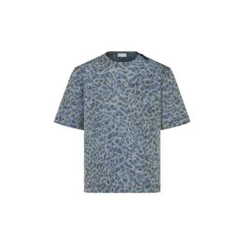 DIOR Quarterly New Products T-Shirts Men Blue