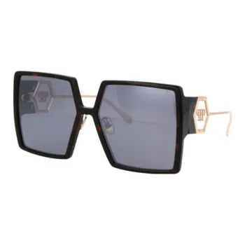 PHILIPP PLEIN Logo Plaque Square Frame Sunglasses