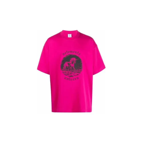 Vetements T-Shirts Unisex Pink