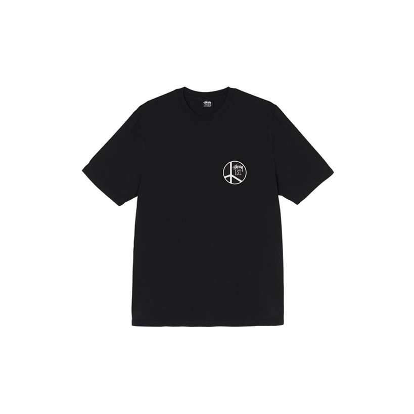 *新作アイテム* Stussy Peace Dot Tee Stussy Peace Dot Pigment Dyed Tee Black L - POIZON