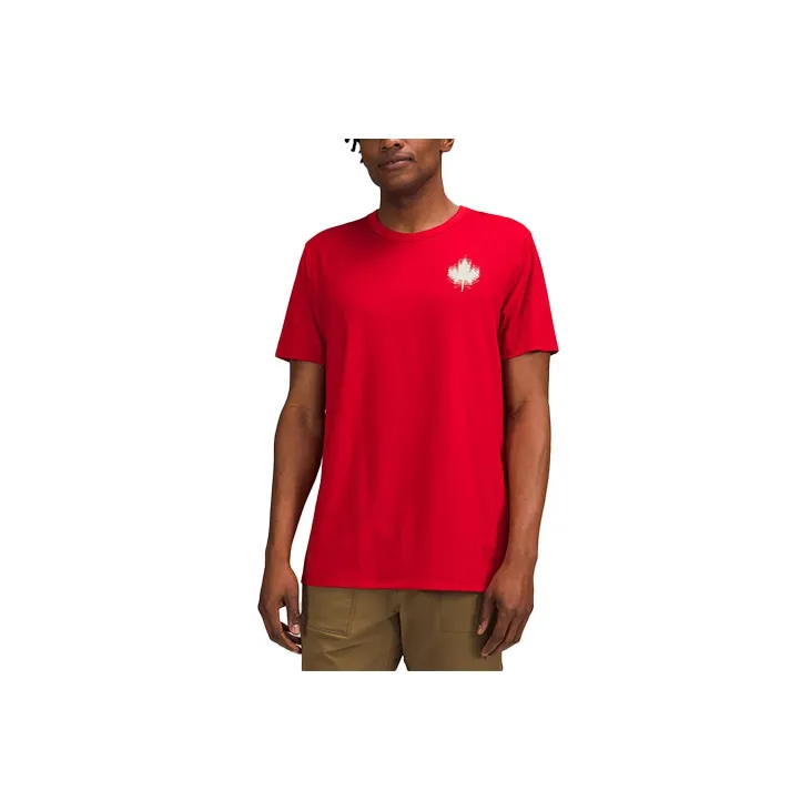 Lululemon Team Canada The Fundamental T shirt Coc Logo In Red T Shirt Men's-2