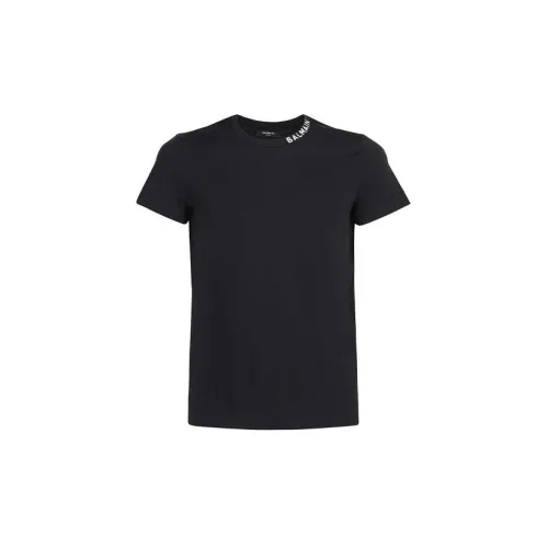 BALMAIN Men’s SS21 Logo Black T-shirt