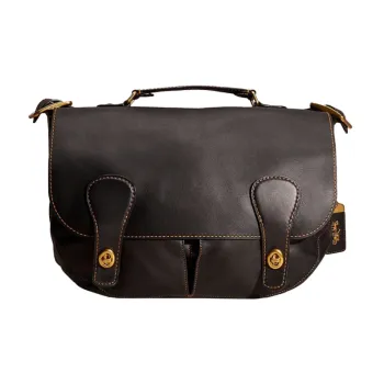 COACH Musette Leather Shoulder Bag, Crossbody Bag Large Size Unisex Black