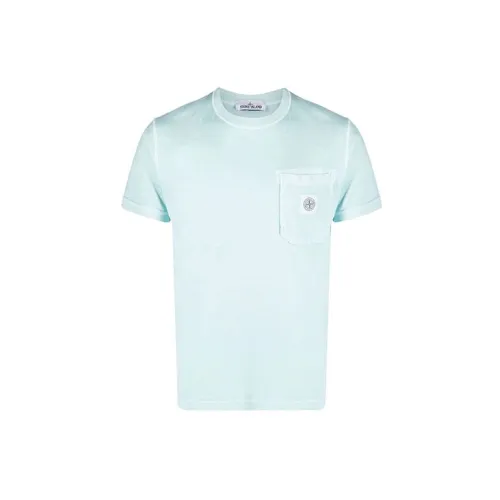 STONE ISLAND T-Shirts Men Ice Blue