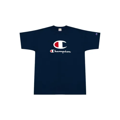 Champion T-Shirts Unisex Navy Blue