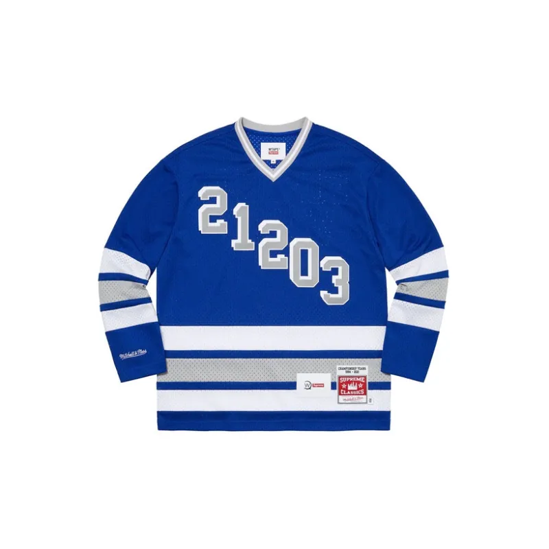 Supreme Wtaps Mitchell & Ness Hockey Jersey Black XL - POIZON