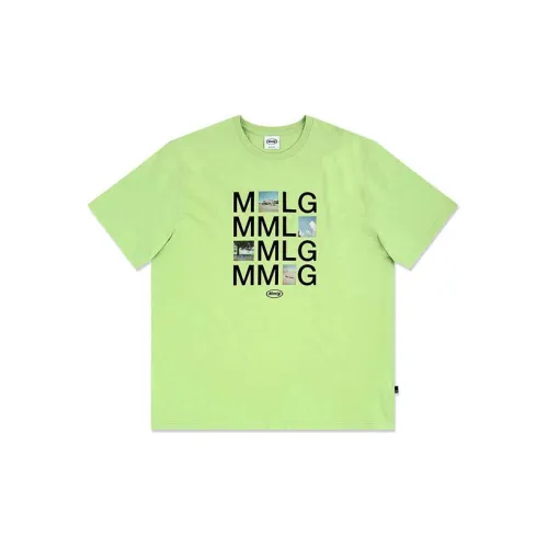 87mm SS21 Letter Printing Round-Neck T-Shirt Green Unisex