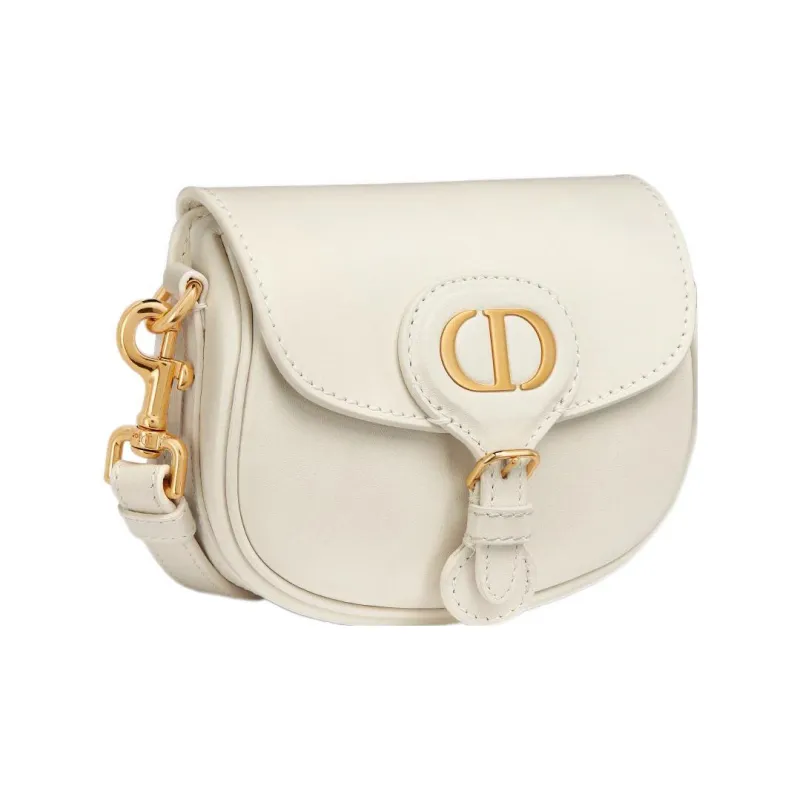 DIOR Cow Leather Clutches Handbag Shoulder Bag Crossbody Bag Extra Mini Women's Milk White-1