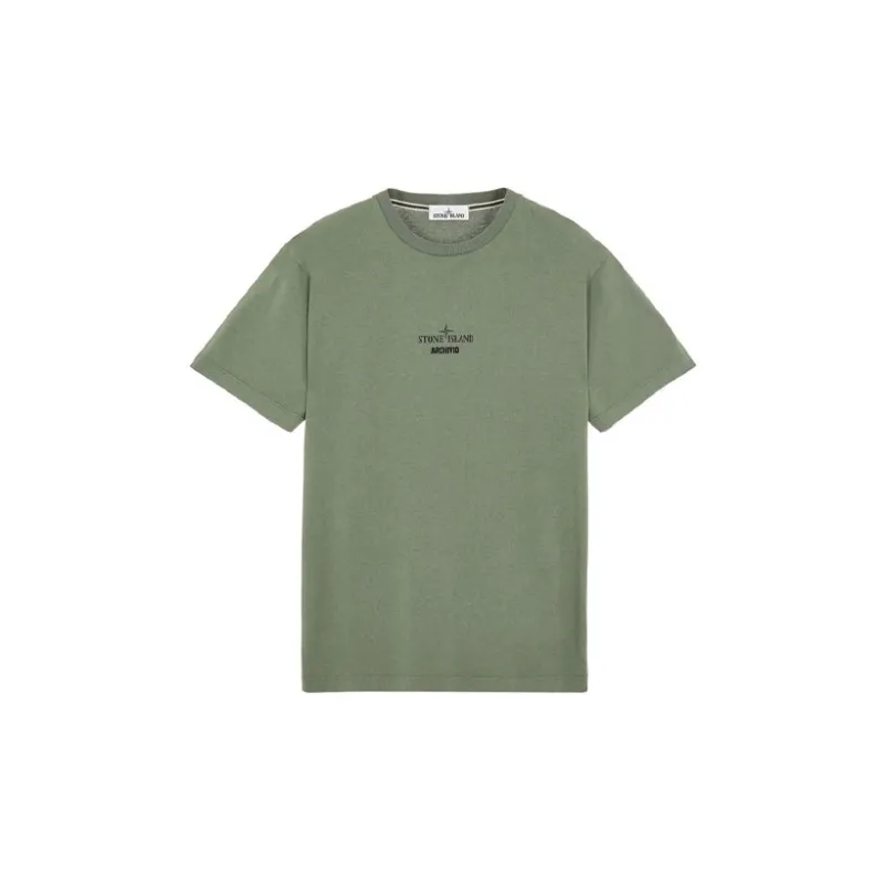 STONE ISLAND Logo Printed Crewneck T Shirt-1