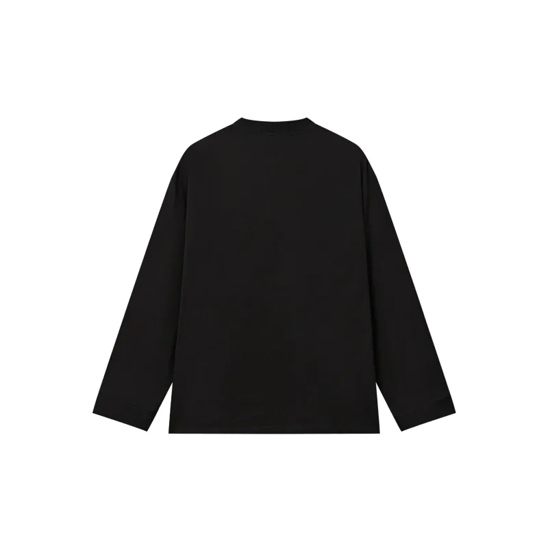 MODITEC Straight Long-Sleeved T-Shirt Unisex Black-1