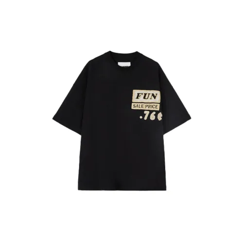 JIL SANDER Men’s SS22 Round-neck Printing Tee Black T-shirt