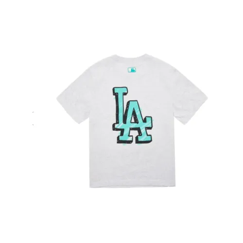 MLB Base Logo T-Shirts Unisex Light Gray