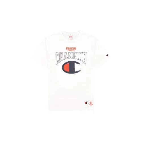 Champion X Stranger Things T-Shirts Unisex White