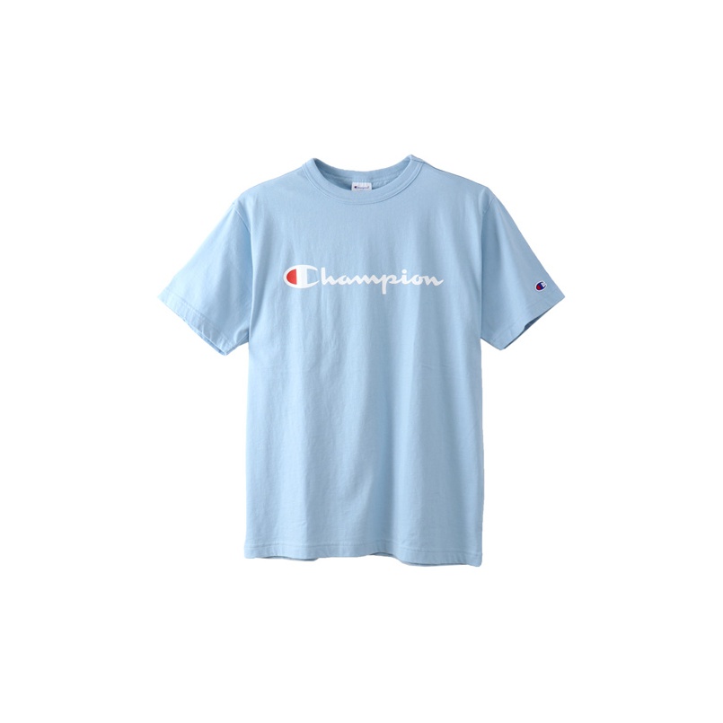 champion light blue t shirt POIZON