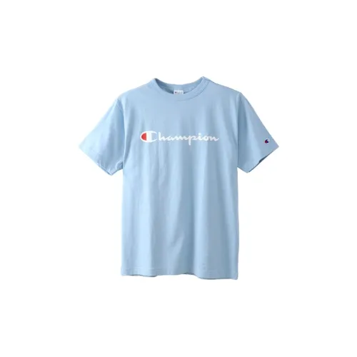 Champion T-Shirts Unisex Light Blue