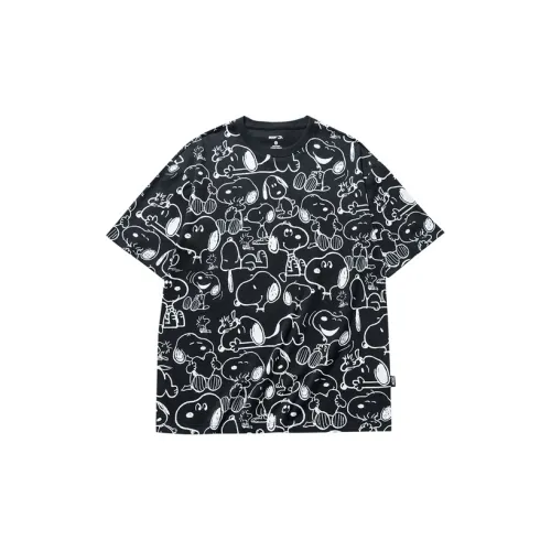 Snoopy X ANTA Life Collection T-Shirts Unisex Black