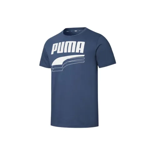 PUMA Rebel Bold T-Shirts Men Dark Denim Blue