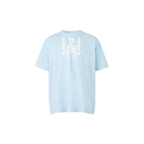 Burberry T-Shirts Men Light Blue