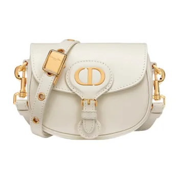 DIOR Cow Leather Clutches Handbag Shoulder Bag Crossbody Bag Extra Mini Women's Milk White
