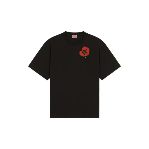 KENZO Nigo Drop4 POPPY Flower T-Shirts Men Black