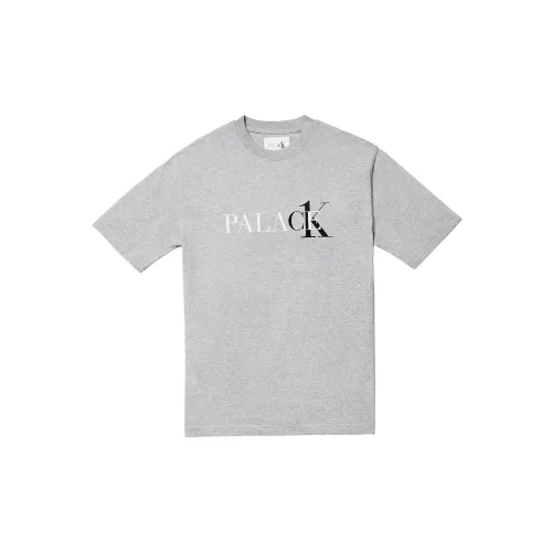 Calvin Klein X PALACE T-Shirts Unisex Light Gray