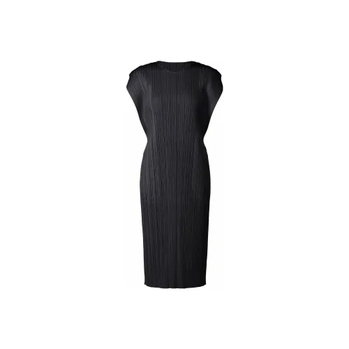 PLEATS PLEASE ISSEY MIYAKE Sleeveless Dresses Women's Black