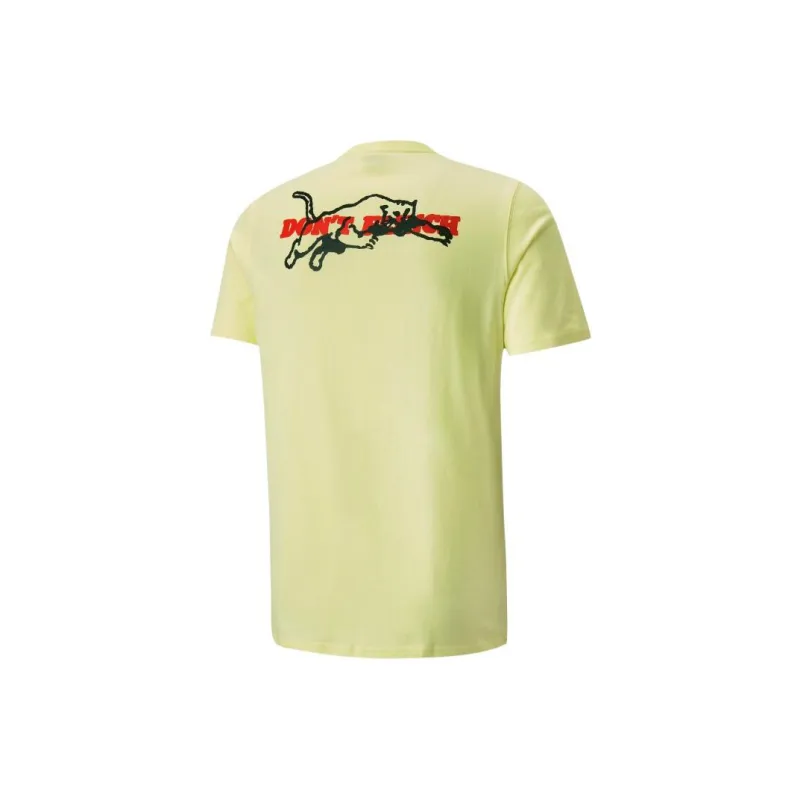 PUMA T Shirts Men Light Yellow-1
