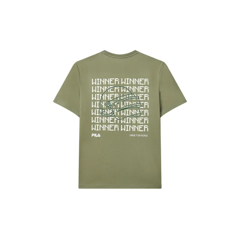 FILA Game For Peace T Shirts Unisex Evergreen Rock Green-1
