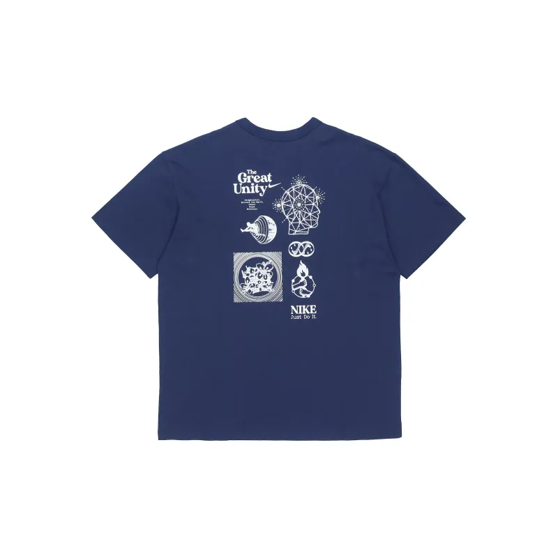 Nike T Shirts Men Navy Blue-1